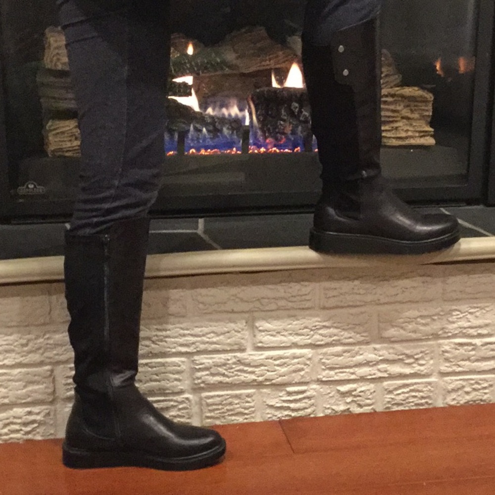 Girl's Black Wanted Lightweight Fashion Tall Boots